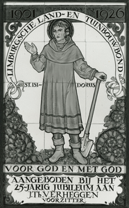 1629 Tegeltableau met voorstelling van Sint Isidorus, 1926