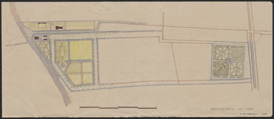  Kaart van Gunterstein omstreeks 1700