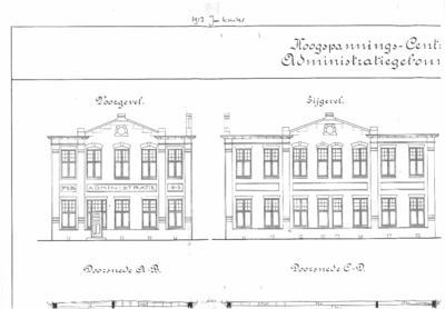  ; P.E.B. Hoogspanningscentrale Administratiegebouw, 1913