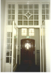  Bovenlicht met geslepen glas in hal van voormalig Geografisch Instituut Kraneweg 74, Groningen 100592