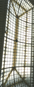  Gebrandschilderd glazen bovenlicht van serre in herenhuis Gedempte Zuiderdiep 40, Groningen 100642