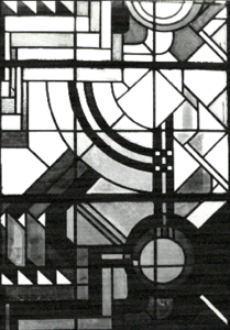  Detail van glas-in-loodraam Gedempte Zuiderdiep 96, Groningen 100643