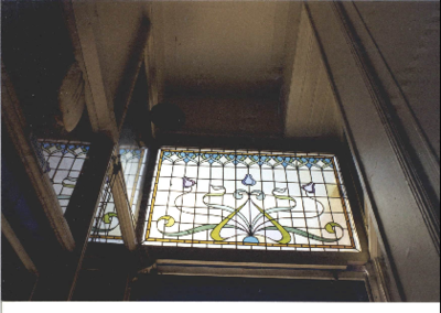  Glas-in-lood bovenlicht Oude Ebbingestraat 49, 51, 53, Groningen 100703