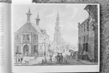  Historische prent van Grote Markt met Waaggebouw en Martinitoren Grote Markt, Martinikerkhof 1, Groningen 102537