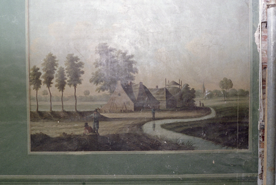  Muurschildering met boerderij aan waterloop Noorderhaven 38, Groningen 102825