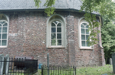  Muurwerk van koor met vensters Noorddijkerweg 16, Noorddijk, Groningen 103727