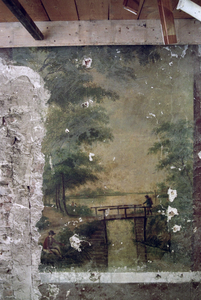  Landschapsschildering met brug en reiziger Guldenstraat 2, Groningen 102189