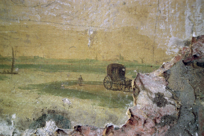  Restant van landschapsschildering met paard en wagen Guldenstraat 2, Groningen 102189