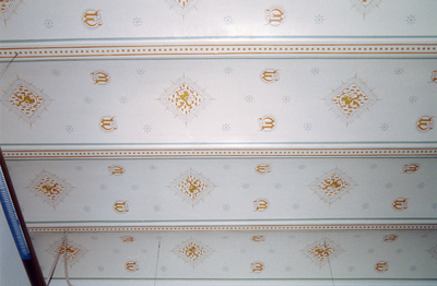  Gesjabloneerd plafond van troggewelfjes Martinikerkhof 12, Groningen 106770