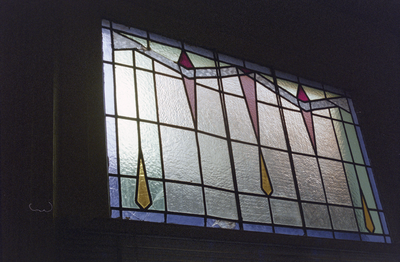  Glas-in-lood bovenlicht Oude Kijk in 't Jatstraat 10, Groningen 100706