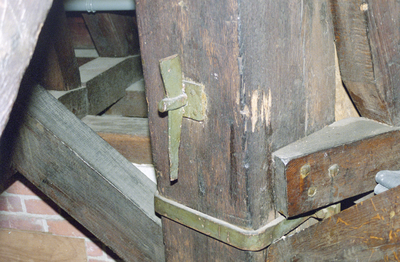  Verbindingen in houten draagconstructie in Martinitoren Martinikerkhof 1, Groningen 102537