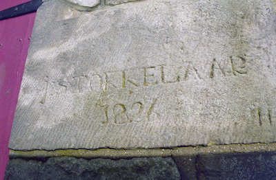  Natuursteen met inscriptie 'J. Stokkelaar 1826' op Martinitoren Martinikerkhof 1, Groningen 102537