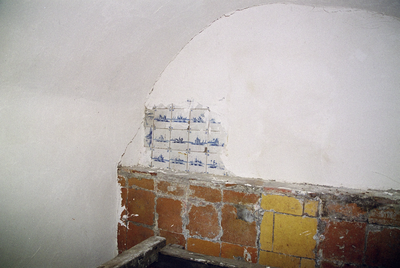  Kelder gewelf met Delfsblauwe tegels en plavuizen Oude Boteringestraat 5, Groningen 102894