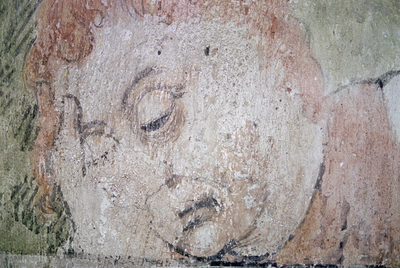  Schildering van gezicht in Martinikerk Martinikerkhof 3, Groningen 102538