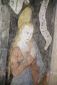  Schildering van biddende vrouw in Martinikerk Martinikerkhof 3, Groningen 102538
