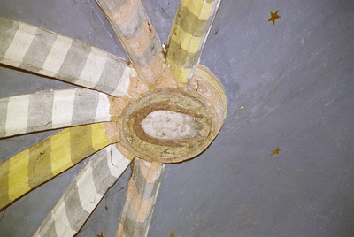  Schildering van hoofd Jezus op gewelfschotel in Martinikerk Martinikerkhof 3, Groningen 102538