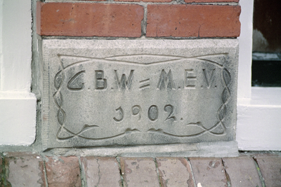  opschrift G.B.W. = M.E.M. 1902 Steentilstraat 8 103333