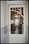  deur met figuratief geslepen glaswerk, lambrisering natuursteen Westersingel 37, Groningen 101639