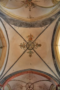  kleurrijk beschilderd plafond Martinikerkhof 3, Martinikerk 102538