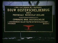 299302 De bouw van de Oosterscheldebrug of Zeelandbrug. 31'-15'. Gemonteerd, 1965-02-12