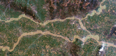 403983 Satelietfoto hoogwater Nijmegen, 1988-01-01