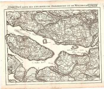 B18-20 Carte des environs de Dordrecht et de Willemstad , 1747