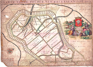 D17-33 Caarte vande polder van Roxenisse , 1696