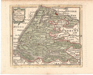 B19-56 Nieuwe Kaart van Zuid Holland , ca. 1849