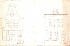 C19-32 Geen titel (ontwerp verbouwing herenhuis, 2 stuks), ca. 1860