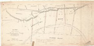 D19-46 Kaart van een gedeelte van den Oudelandschen Zeedijk op Goedereede (in hoes met D19-47), 1877