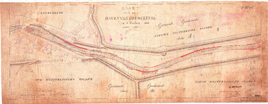 D19-49a Kaart van de haven van Goedereede in 4 bladen (waarvan 2 aanwezig), 1875