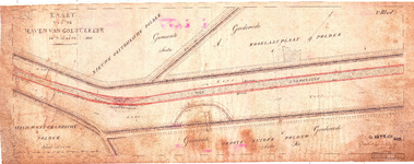D19-49b 'Kaart van de haven van Goedereede in 4 bladen' (waarvan 2 aanwezig), 1875