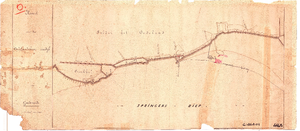 D19-50 Kaart van den Oudelandschen zeedijk aan de zuidzijde van Goedereede , ca.1880