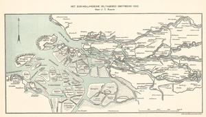 D19-72 Het Zuid-Hollandsche Deltagebied omstreeks 1300 , 1899