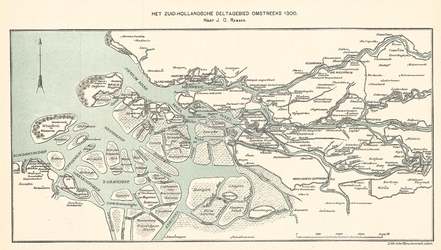 D19-72 Het Zuid-Hollandsche Deltagebied omstreeks 1300 , 1899