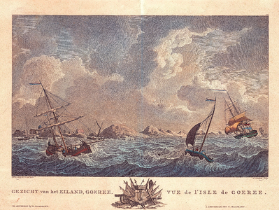 J19-10 Gezicht van het eiland, Goeree. Vue de l'isle de Goeree. , 1805