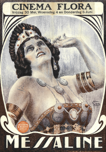 3903 Aankondiging door Cinema Flora van de film 'Messaline' op vrijdag 30 mei, woensdag 4 en donderdag 5 juni, [1924]
