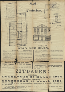 12067 Aankondiging door de Stad Mechelen van de verkoop van een café en -spijshuis op de Leermarkt 3 te Mechelen. ...