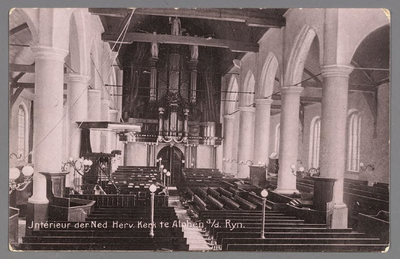 0216 Interieur der Ned Herv. kerk te Alphen a./d. Rijn., 1905-1915