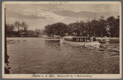 0757 Alphen a. d. Rijn. Rijngezicht by 's Molenaarsbrug, 1910-1920