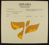 1013 Deventer - Diploma Nijverheidsschool voor MeisjesDiploma (onbeschreven) zoals dat werd uitgegeven aan leerlingen ...