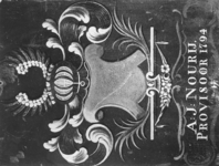 13848 Houten bord van A.J. Noury als provisor van het grote Gasthuis, thans in collectie Museum De Waag., 1990-01-01
