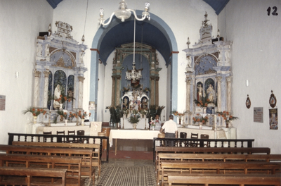 146202 Interieur van de parochiekerk MATRIZ SÃO MIGUEL te Itacaré, Bahia (Brazilië)