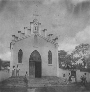 187062 De eenvoudige kapel te Sao José da Mata (Brazilië)