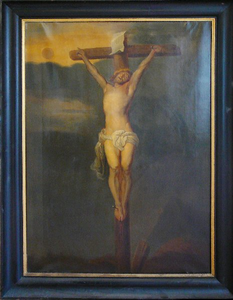 VW-P017-Ag0102 Schilderij van Christus aan het kruis