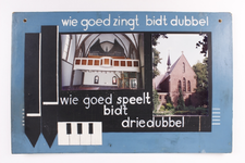 VW-B021-135 Bord met tekst Wie goed zingt bidt dubbel, wie goed speelt bidt driedubbel 