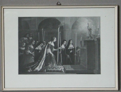VW-Z013-025 Afbeelding van de aanbidding van het Heilige Sacrament