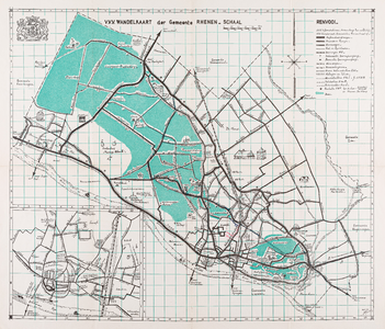  Wandelkaart van de gemeente Rhenen (met plattegrond van de stad)