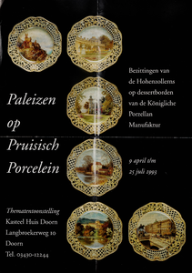  Aankondiging van de tentoonstelling 'Paleizen op Pruisisch Porcelein' op Huis Doorn