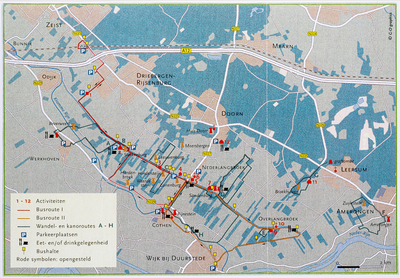  Evenementenkaart ten behoeve van Open Monumentendag in het Langbroekerweteringgebied